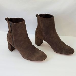 Essex Lane El Galena Suede Ankle Boots Taupe Size 9.5